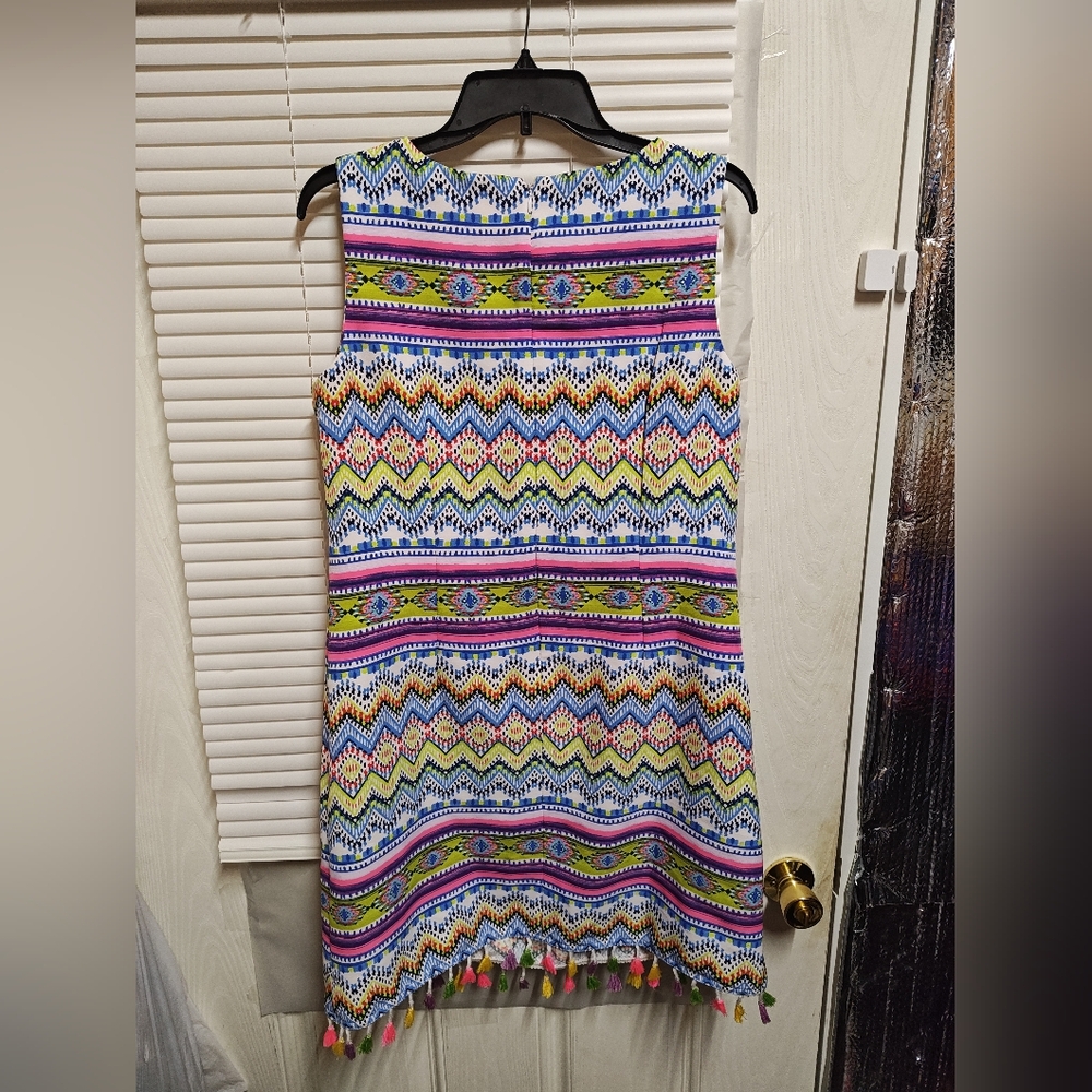 Madison Leigh Vibrant Zigzag Midi Dress - Picture 3 of 5